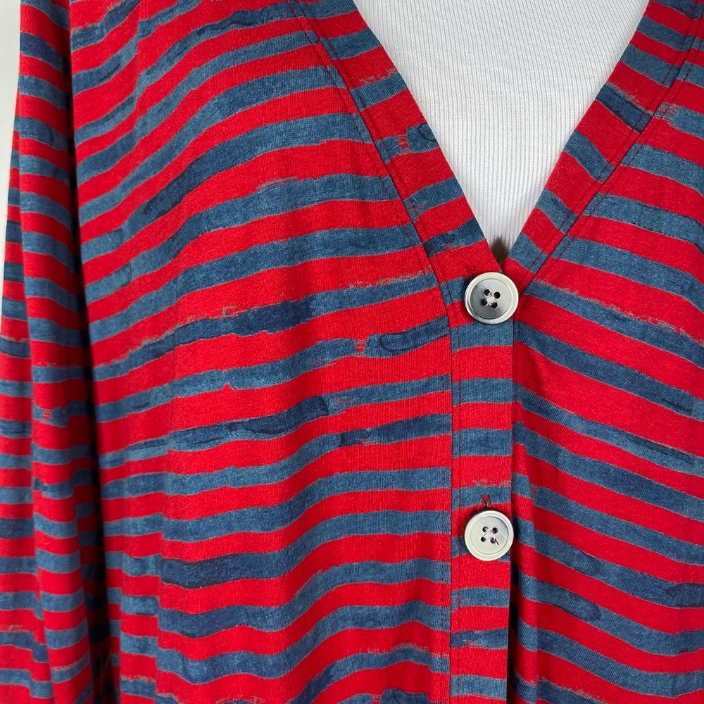 The Territory Ahead Lightweight Cardigan Sz. XL Red Stripe - Picture 7 of 12